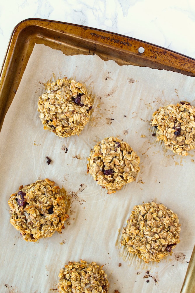 Banana Coconut Breakfast Cookies | cookinginmygenes.com