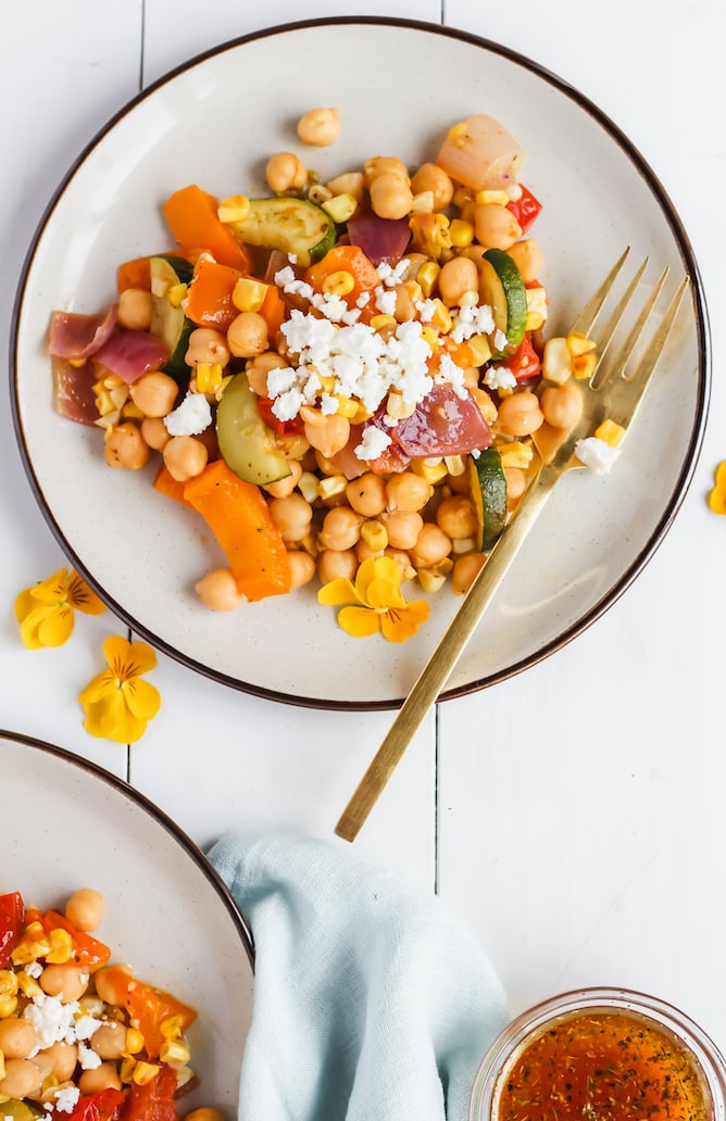 Roasted Summer Vegetable Salad | cookinginmygenes.com