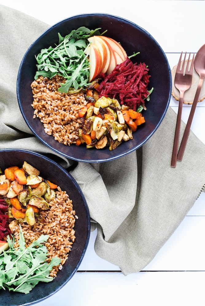Roasted Harvest Vegetable Bowl | cookinginmygenes.com