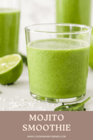 mojito smoothies in glasses with lime wedges