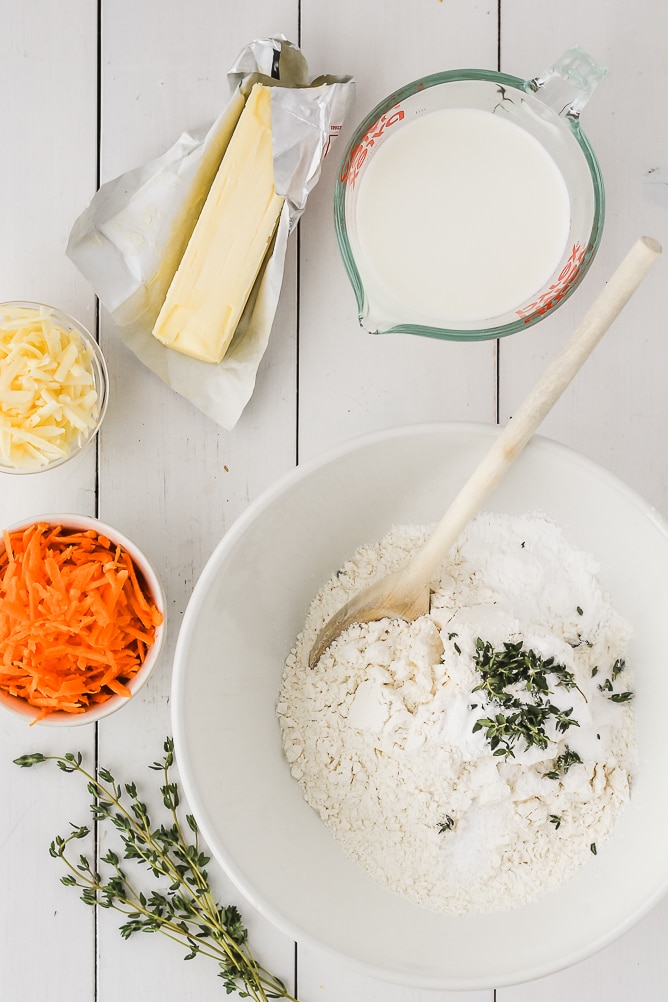 Sweet Potato and Cheddar Cheese Drop Biscuits | Recipe from cookinginmygenes.com