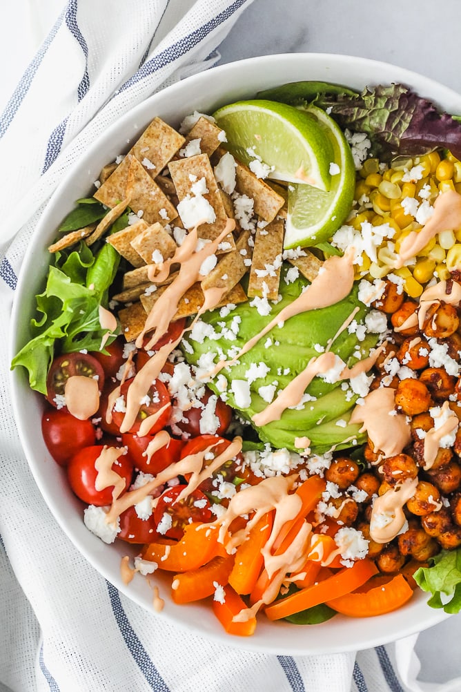 Chickpea Taco Bowls | cookinginmygenes.com