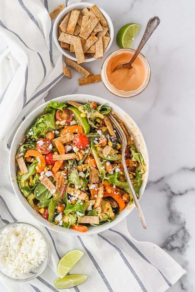Chickpea Taco Bowls | cookinginmygenes.com
