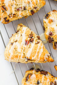 Cranberry Chocolate Scones with Orange Glaze | cookinginmygenes.com