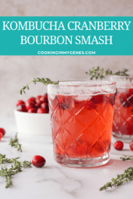 Kombucha Cranberry Bourbon Smash