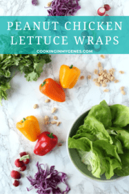 Peanut Chicken Lettuce Wraps