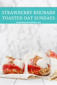 Strawberry Rhubarb Toasted Oat Sundaes