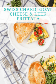 Swiss Chard, Goat Cheese & Leek Frittata