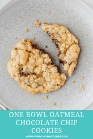 One Bowl Oatmeal Chocolate Chip Cookies