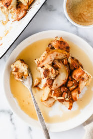 Spiced Pear Baked French Toast