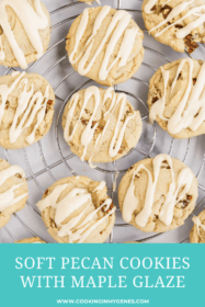 Soft Pecan Cookies with Maple Glaze