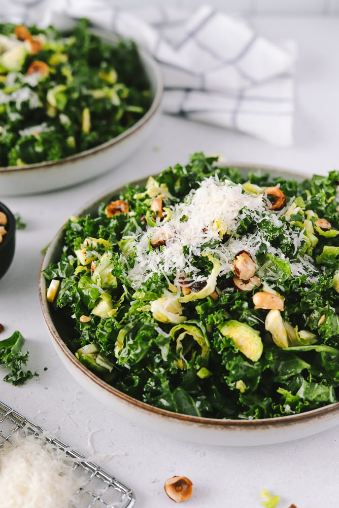 Brussels sprouts and kale salad
