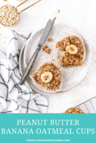 Peanut Butter Banana Baked Oatmeal Cups