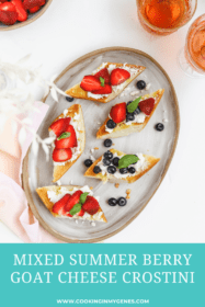 Mixed Summer Berry Goat Cheese Crostini Recipe
