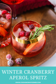 winter aperol spritz cocktail