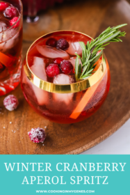 winter aperol spritz cocktail