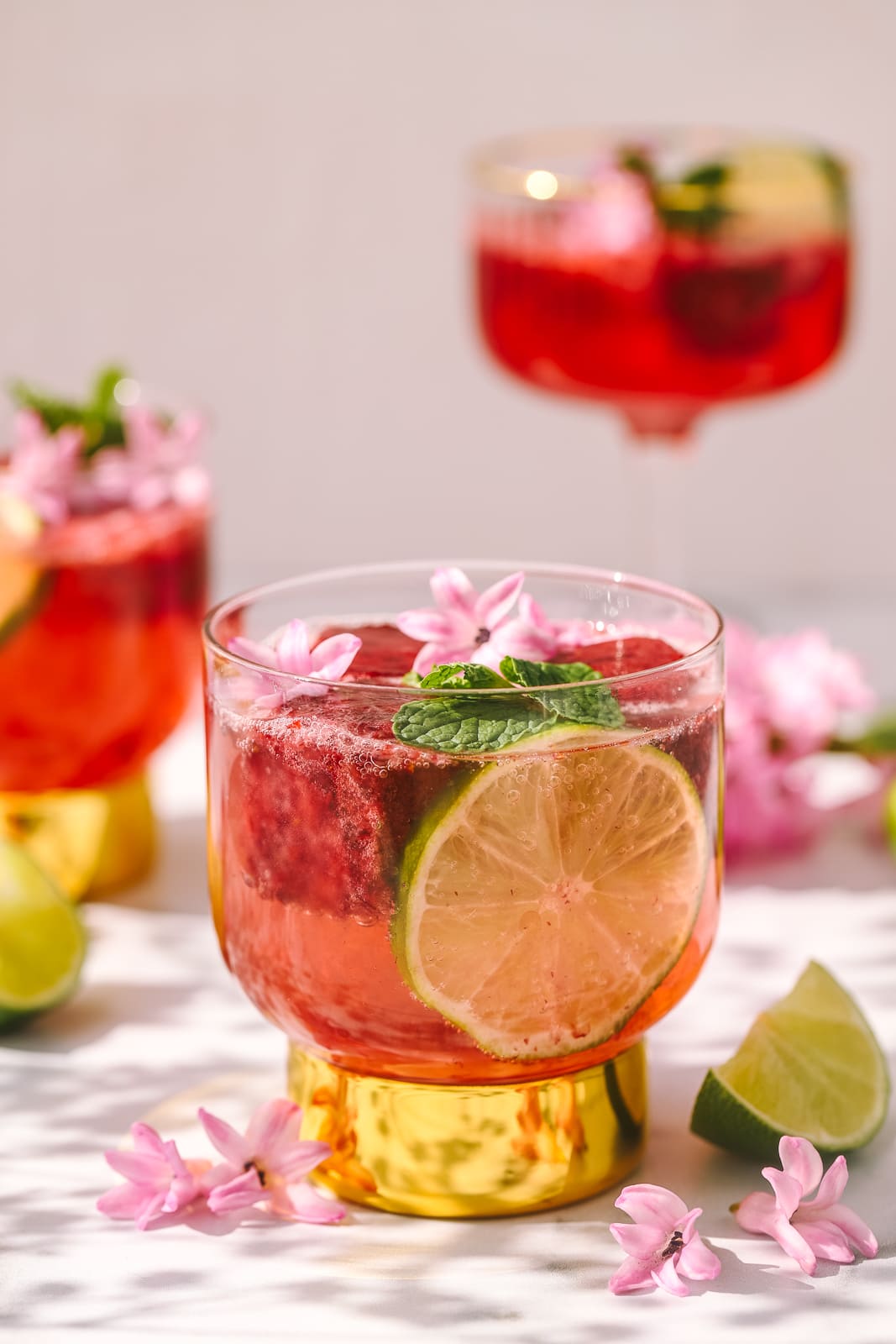 blackberry cocktail in a glass