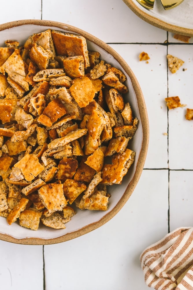 pita chips in a bowl