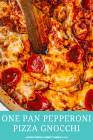 spoon serving cheesy gnocchi