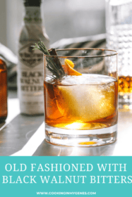 side view of black walnut bitters old fashioned