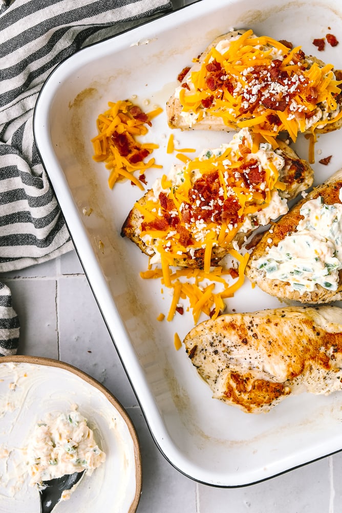 prepping recipe ingredients for spicy chicken