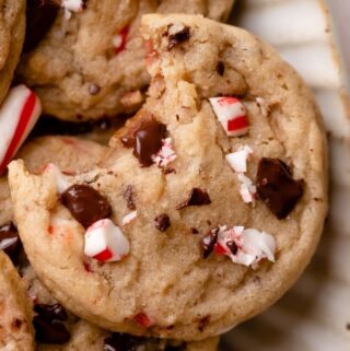 peppermint chocolate chip cookies