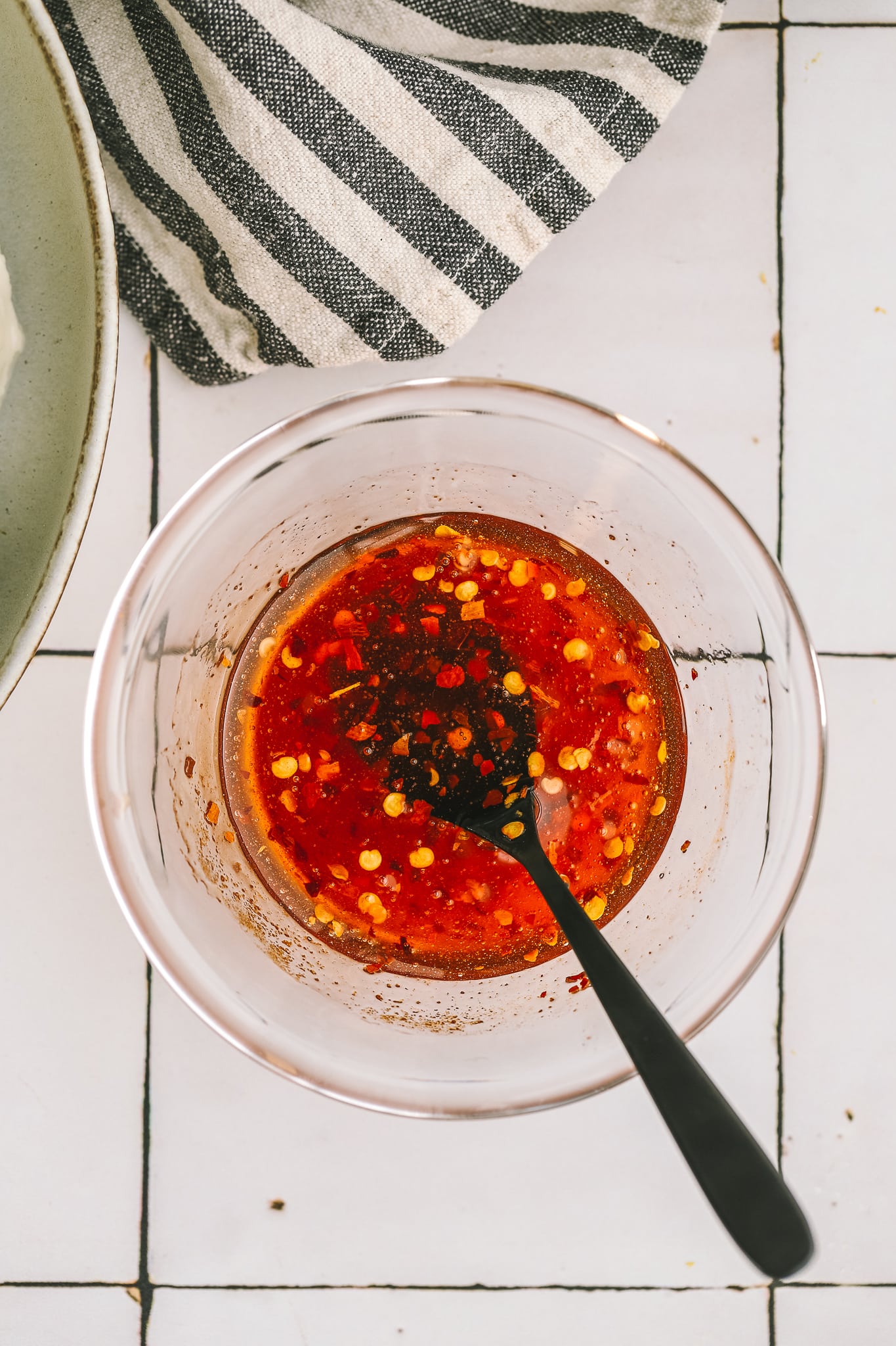 hot honey in a bowl with a spoon