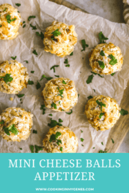 overhead shot of cheese balls on a platter