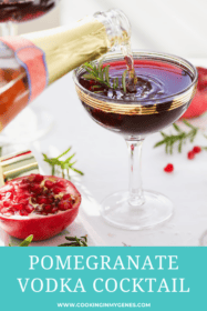 pouring prosecco in a cocktail glass