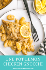 chicken and gnocchi on a plate