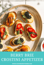 fresh fruit on crostini on a platter