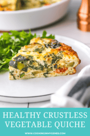 slice of a veggie quiche