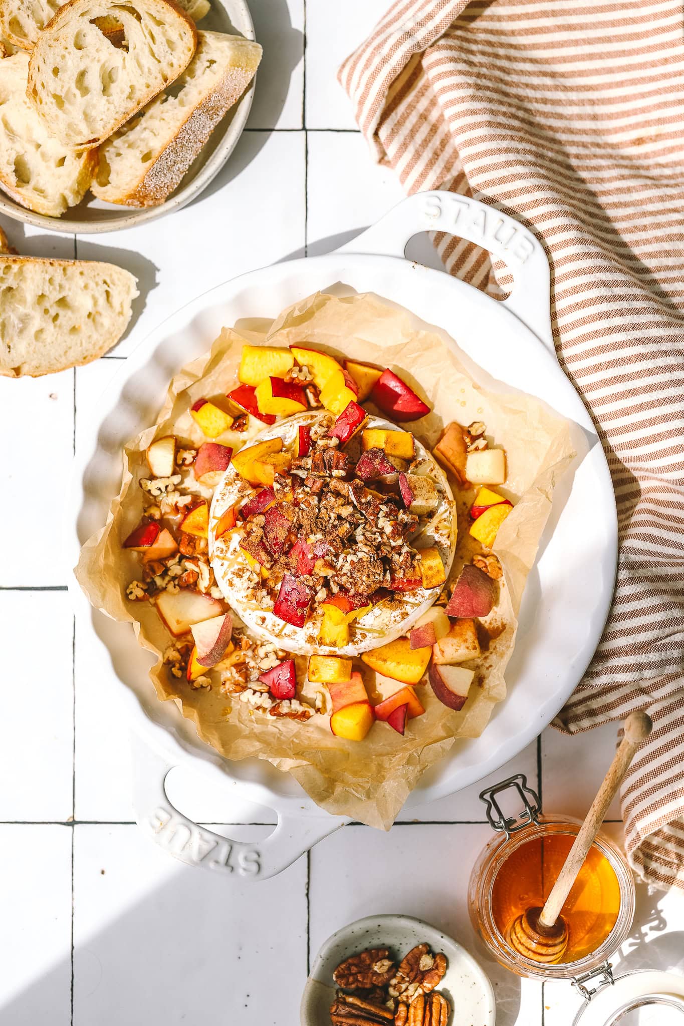 preparing baked brie