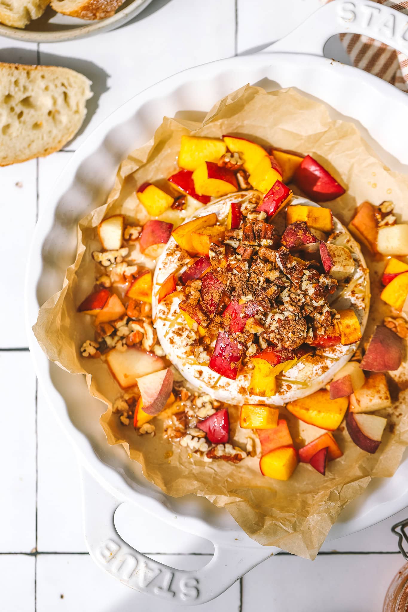 preparing baked brie