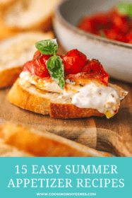 burrata and tomatoes on crostini