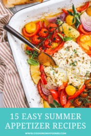 baked feta with summer vegetables