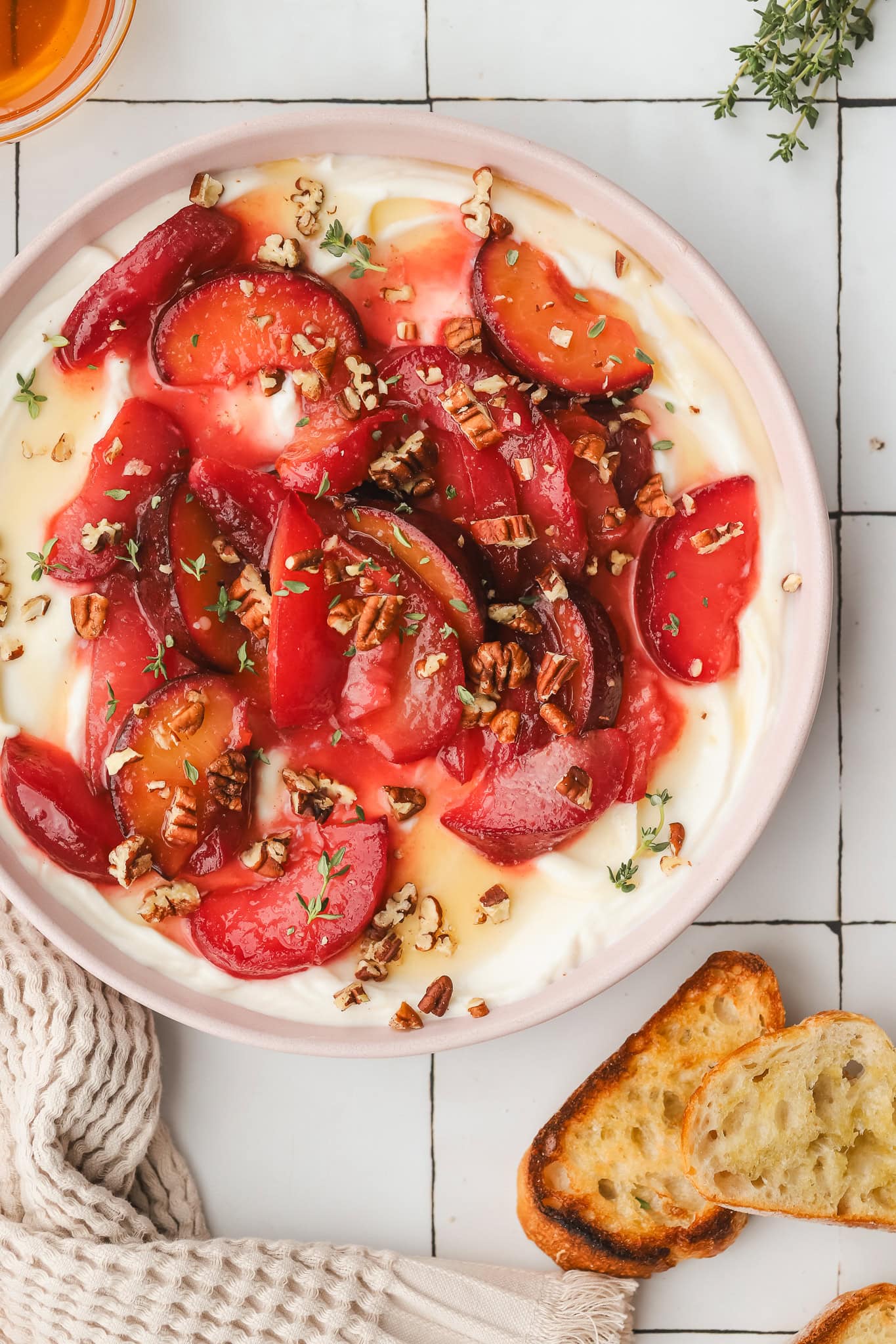 roasted plum appetizer