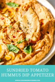 pita chip in white bean hummus