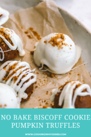 close up of a Biscoff Pumpkin Truffle