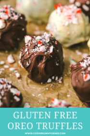 angled shot of oreo truffle