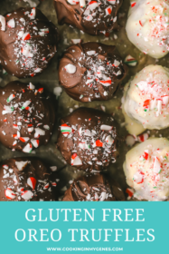 close up of gluten-free oreo truffles