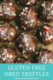 close up of gluten-free oreo truffles