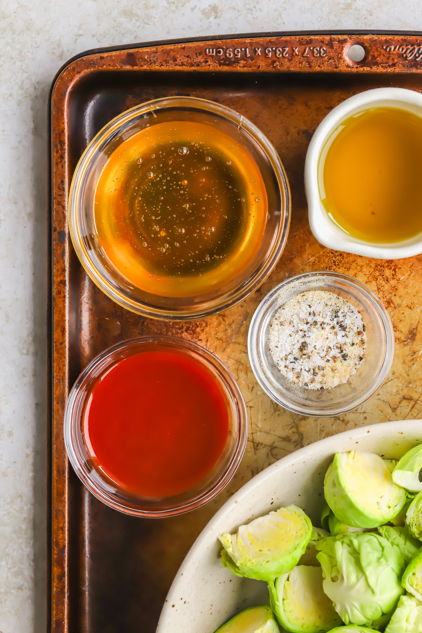 ingredients to make air fryer brussels sprouts