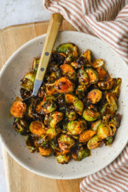 sweet and spicy brussels sprouts