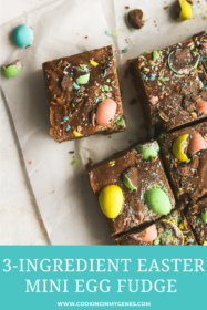 close up of mini egg fudge