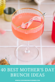 rhubarb french 75 cocktail