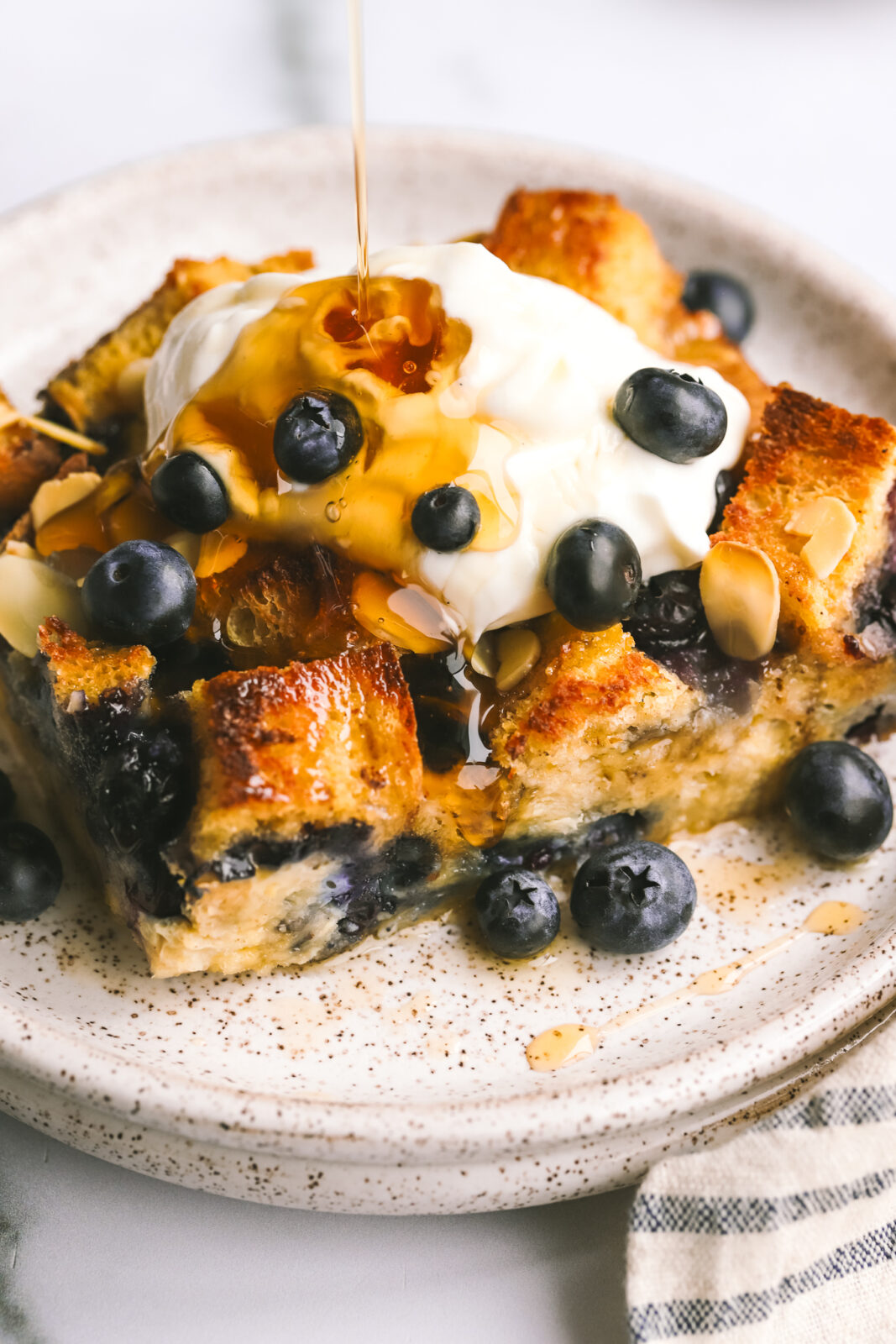 blueberry breakfast french toast bake for Mother's Day Brunch