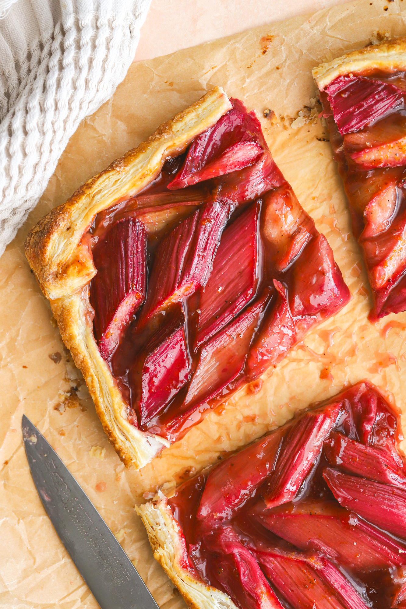 one piece of rhubarb tart