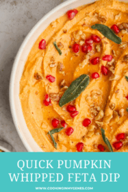 close up of topping on pumpkin dip