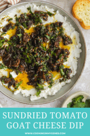 sundried tomato and herb marinated goat cheese